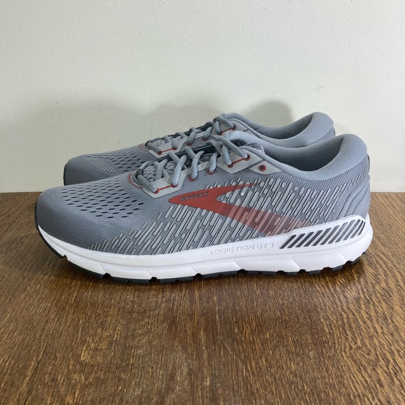Brooks Addiction GTS 15 Running Shoe Men’s Size 13 Narrow Grey/Ebony/Chili - Picture 2 of 12